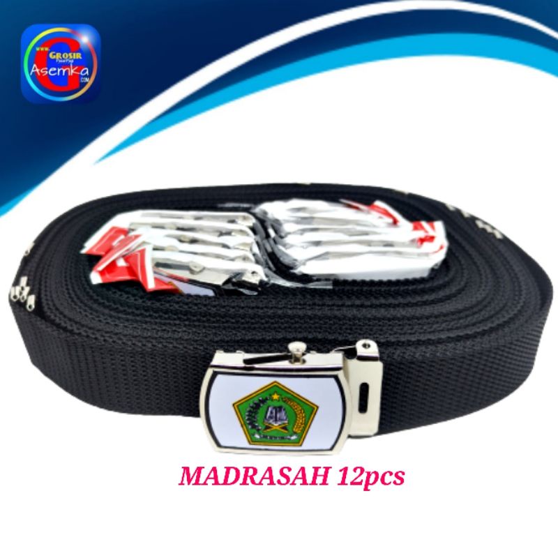 ikat pinggang  gesper Sabuk anak sekolah Madrasah sd smp sma pramuka grosir 12pcs