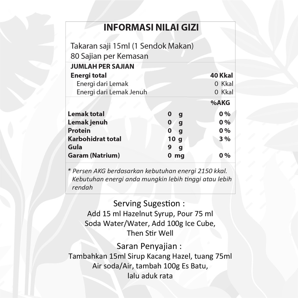 

Ay00! Will&Co Sirup Hazelnut 1.2 Liter