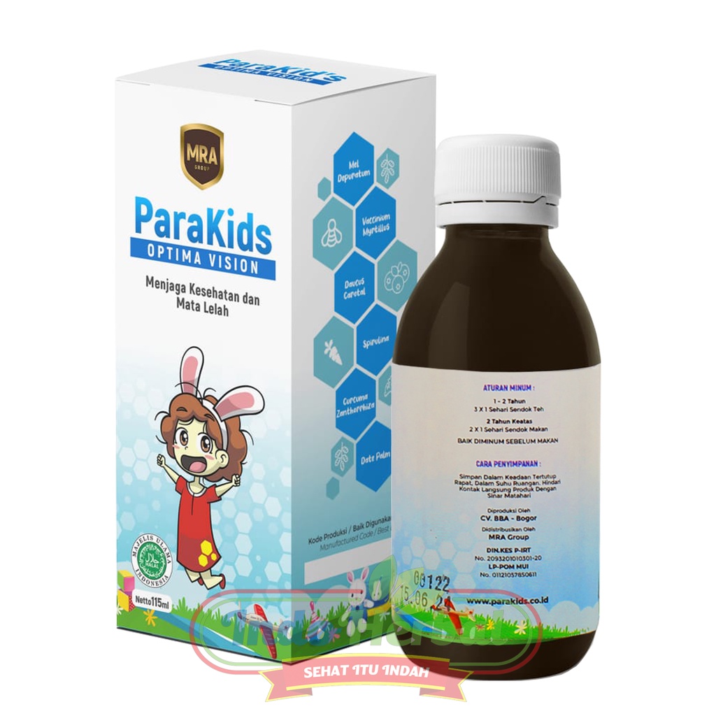 Madu ParaKids Optima Vision Natural Herb Isi 115ml - Kesehatan dan Mata Lelah