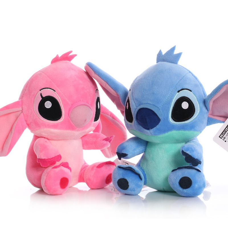 Mainan Boneka Stuffed Plush Kartun Anime Disney Lilo &amp; Stitch Untuk Anak Perempuan