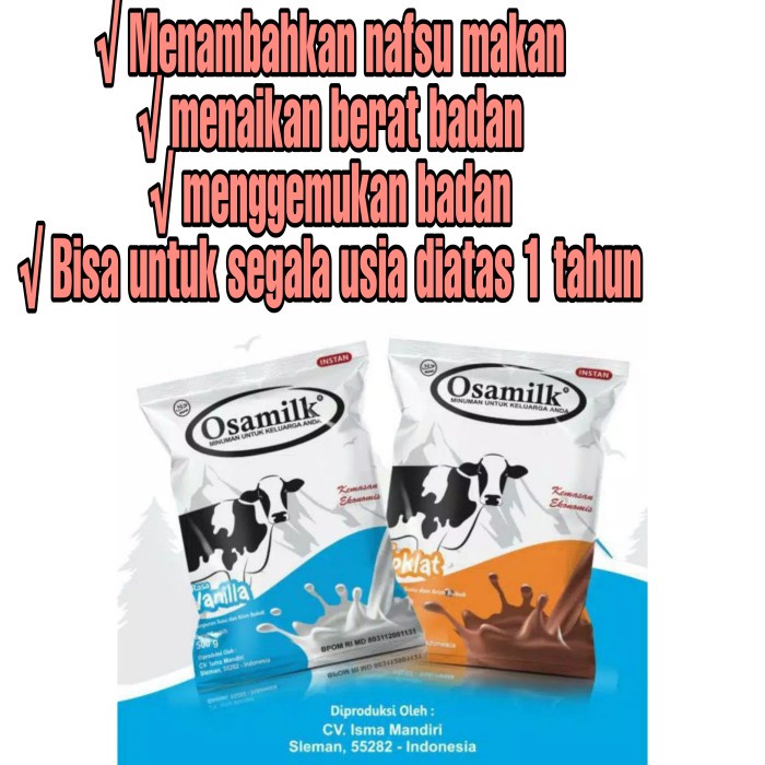 

fe20011vv Susu Osamilk Original 100% Penggemuk Badan - Vanila Xa201As
