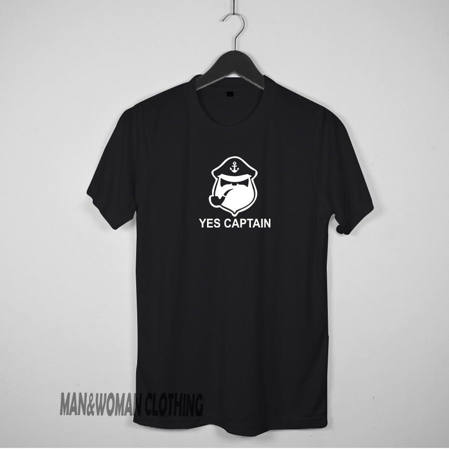 AS / kaos distro motif yes captain   / baju pria / kaos pria / baju wanita / kaos wanita / pakaian murah / pakaian pria / atasan