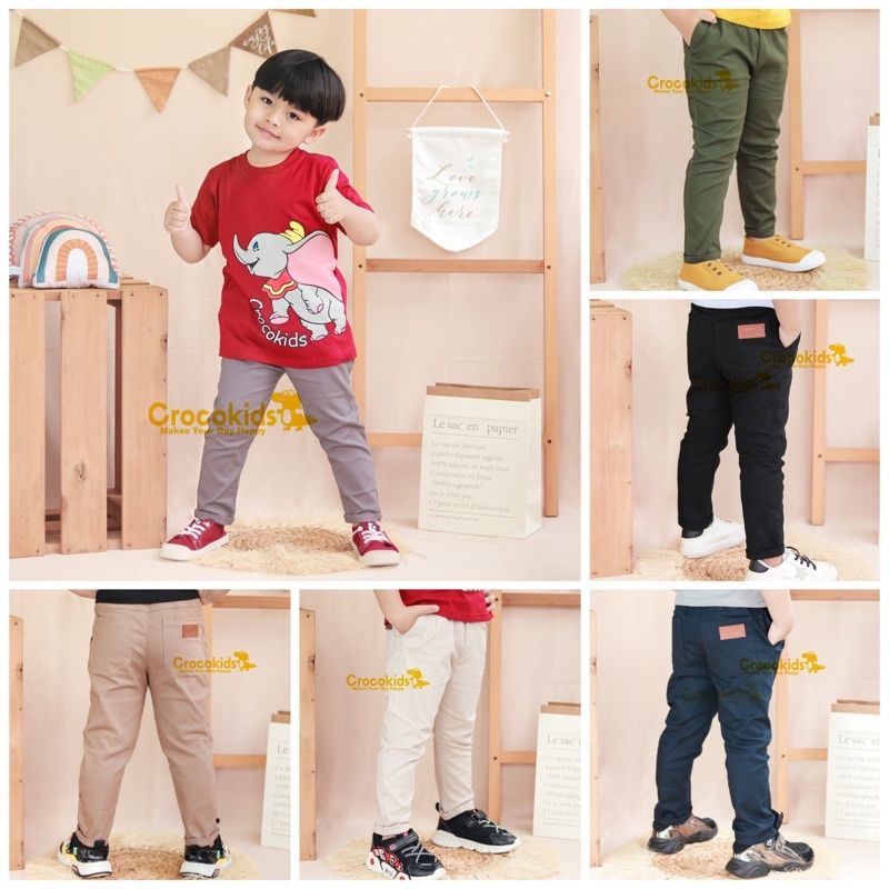 CELANA CHINO ANAK PANJANG KAIN TWILL STREET MELAR 1-12 TAHUN