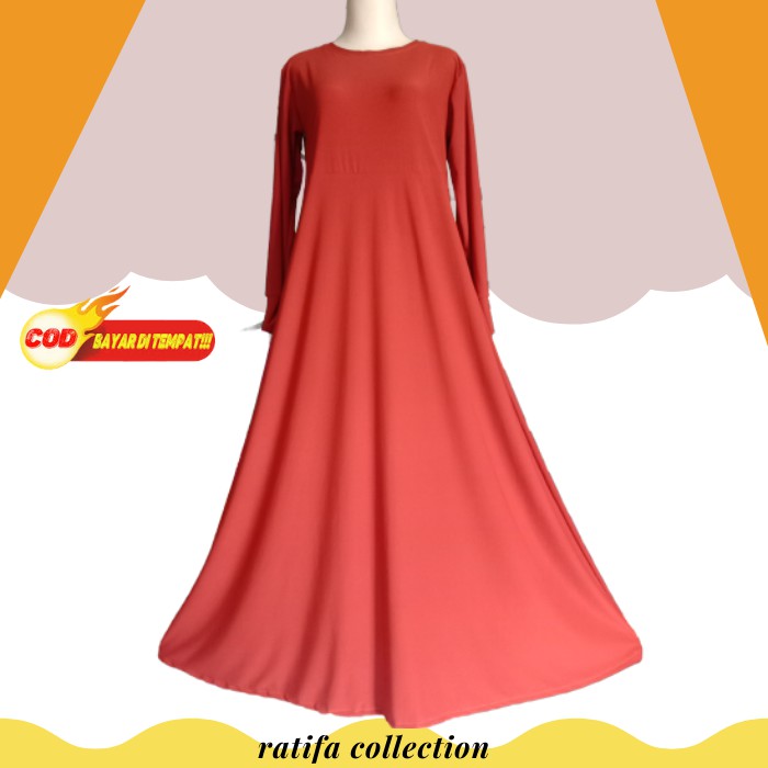 Gamis Polos Jersey Jumbo XXL. by ratifa collection.