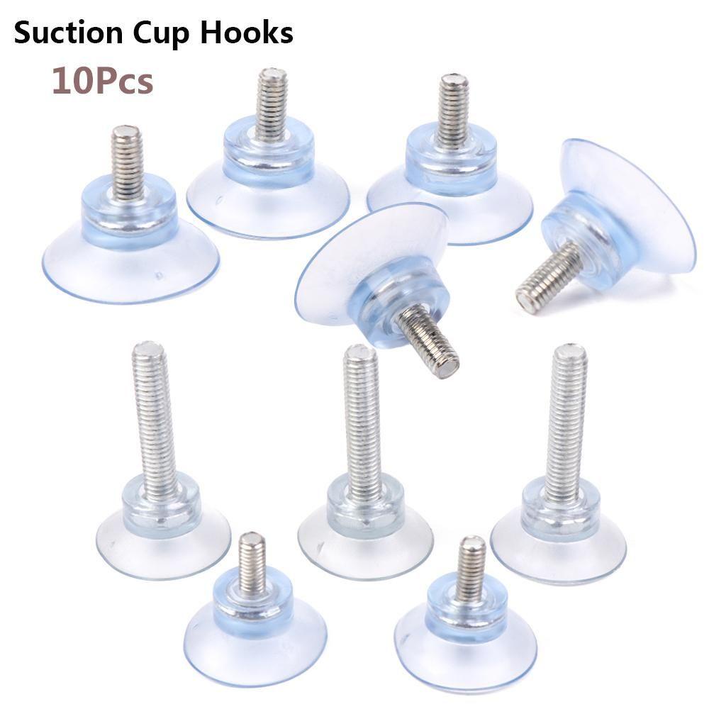 Wonder 10Pcs Suction Cup New Gantungan Penyimpanan Kamar Mandi Transparan Dapur Holder Suckers