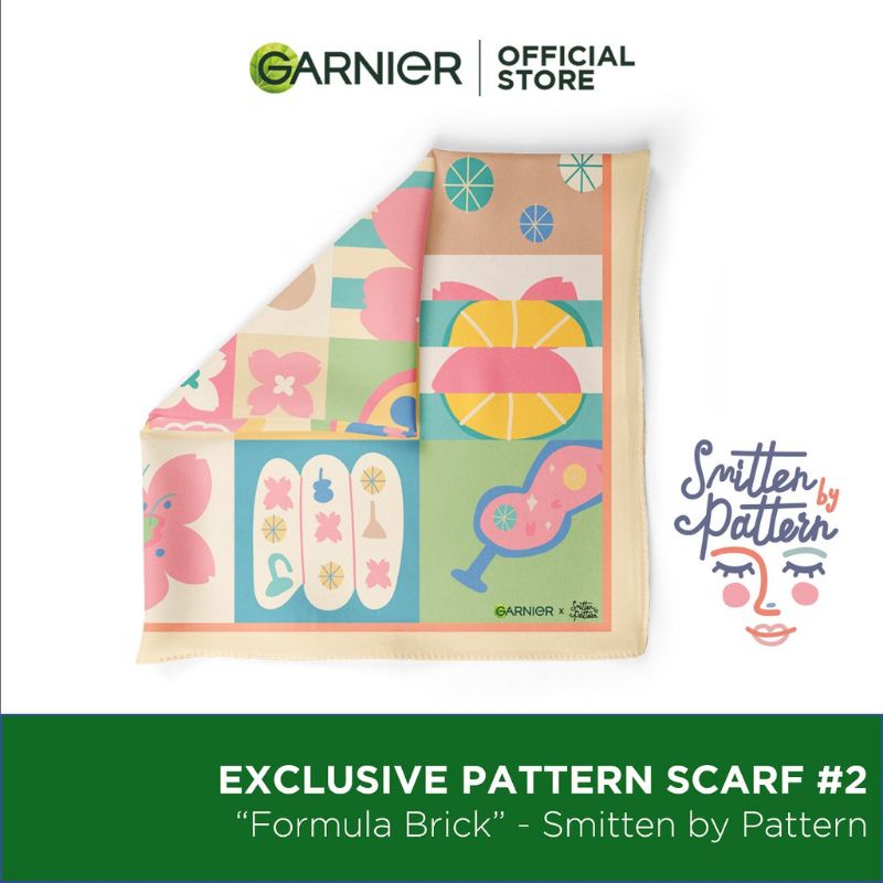 Limite Edition Exclusive Smitten by Pattern Scarf &quot;Green Lab&quot;