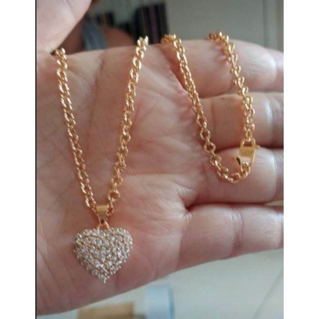 kalung Nuri free liontin love anti karat 24k