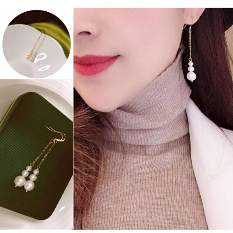 Anting Juntai Mutiara Korean Style Hijab