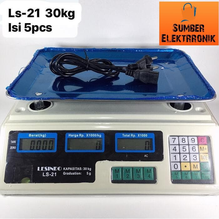 Digital Computing Scale 30kg Double Display / Timbangan Buah 30kg -- LS-21