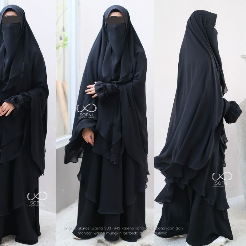 preloved set gamis zayda by sofni warna hitam