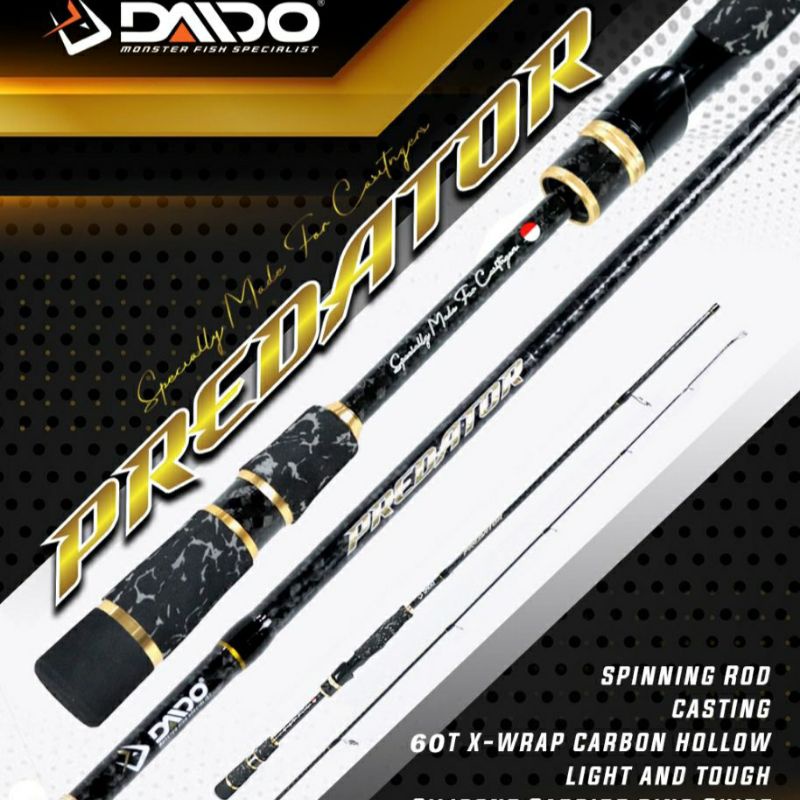 Joran pancing daido predator Spinning 662 BC 602 spiral hollow carbon new 2021