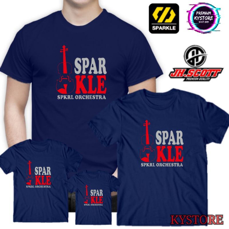 Kaos sparkle orkestra edisi family cotton combad 30s - kystore