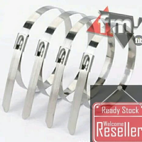 NEW exhaust stainless cable ties kabel tis klem knalpot motor mobil