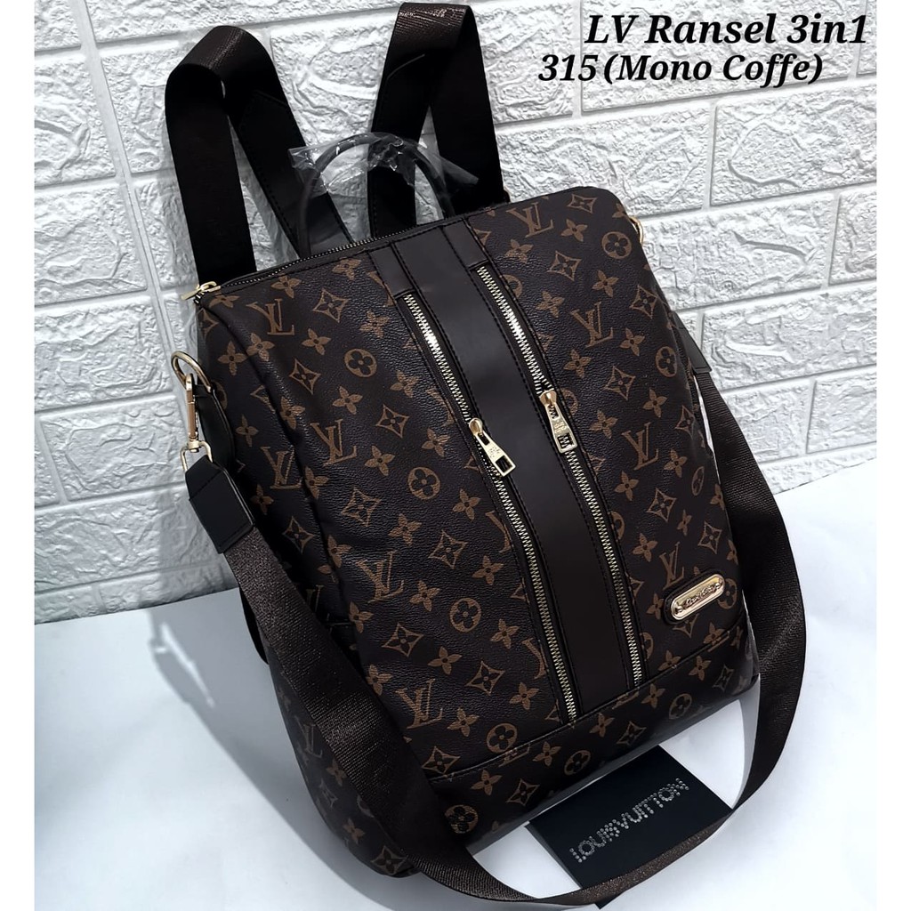 Shop99 315 Tas Ransel Wanita 3in1 2Resleting Tas Batam Import Murah Women Bag