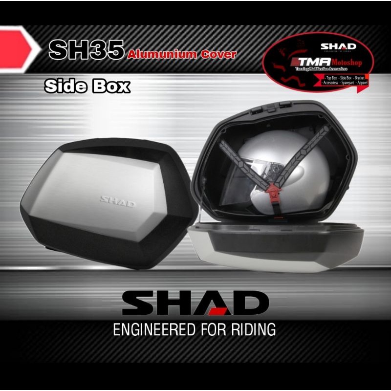 Side Box SHAD SH35 Cover Alumunium - Yamaha/Honda/Kawasaki/KTM