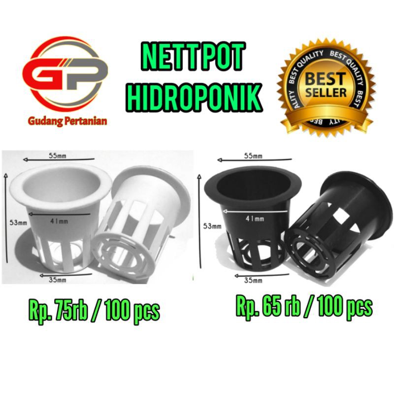 Pot Tanaman Hidroponik/ Nettpot/ Pot Jaring Hidroponik/ Plastik Hidroponik