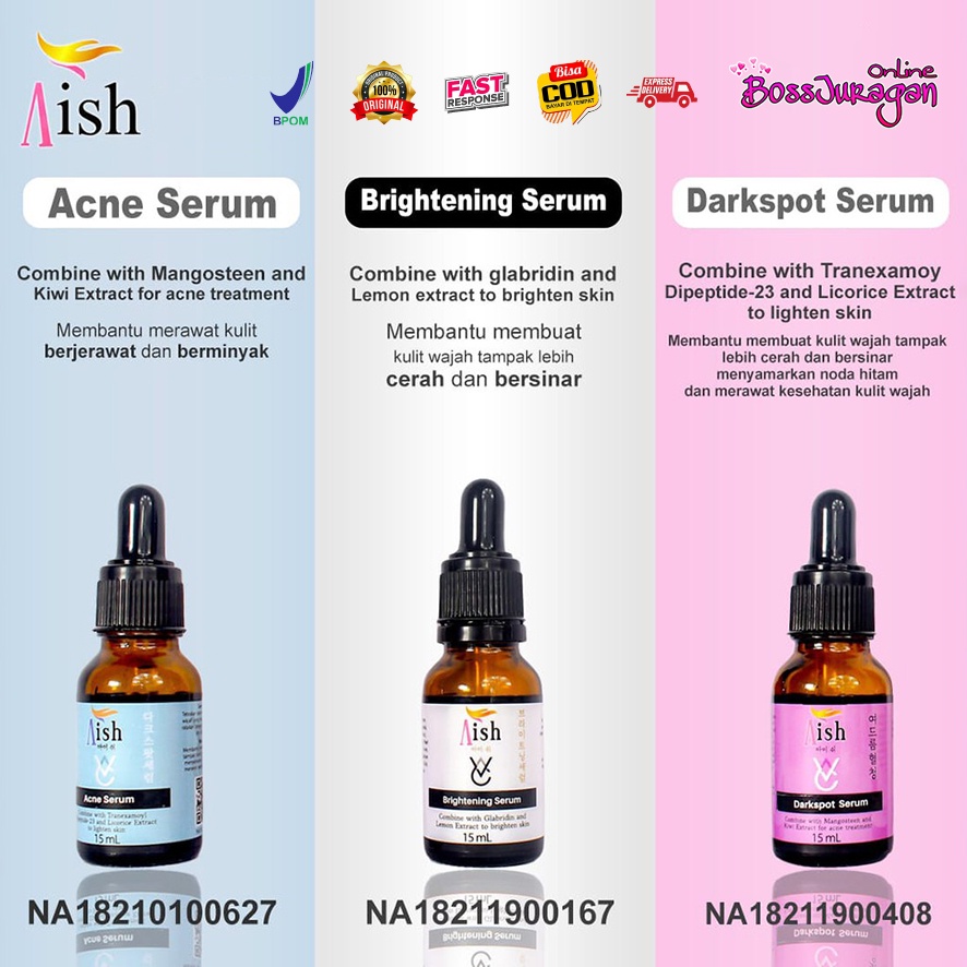 (BOSS) AISH Serum Brightening | Acne | Darkspot Serum Korea 100% Original