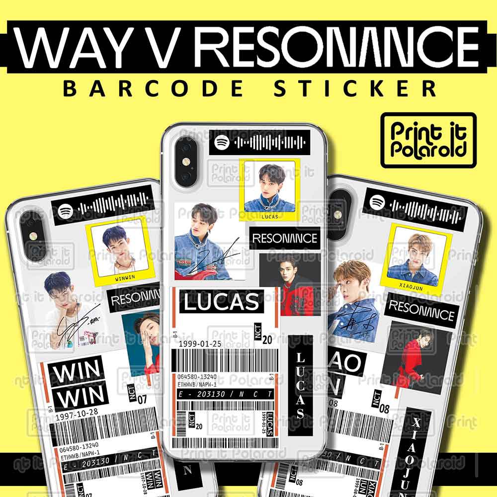 STIKER Barcode WayV 2020 Resonance 23 member phone case hp laptop boyfie photo sign kpop korea stick