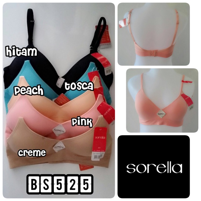 BS525 Bra sorella tanpa kawat 36B 36C 38B 38C 40C