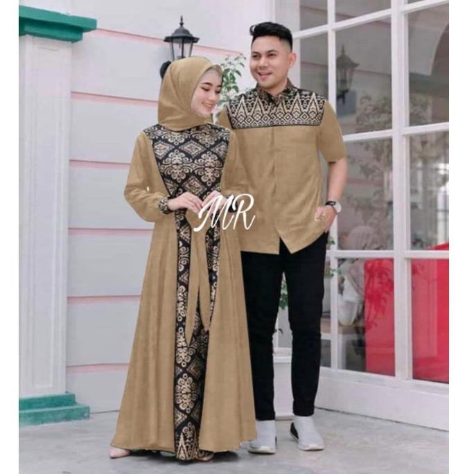 {Banjir Promo} Uhj51 Gamis Batik Kombinasi Polos Terbaru 2022 Modern Couple Baju Muslim Pasangan Berkualitas Murah Busana Muslim Pasangan Gamis Set Baju Pasangan Baju Pasangan Suami Istri Terbaru Gamis Cople Pasangan Suami Istri Couple Pasangan Couple Sua