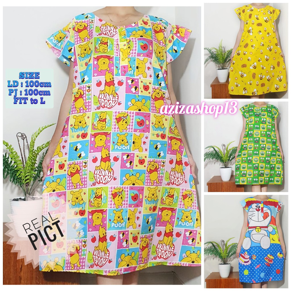 DASTER KARAKTER MURAH / DASTER MURAH / DASTER KATUN / BAJU TIDUR KARAKTER LUCU