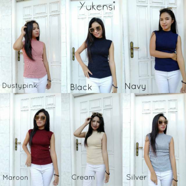 Yukensi | Tank Top | Daleman Tanpa Lengan | Inner Rajut Sleeveless