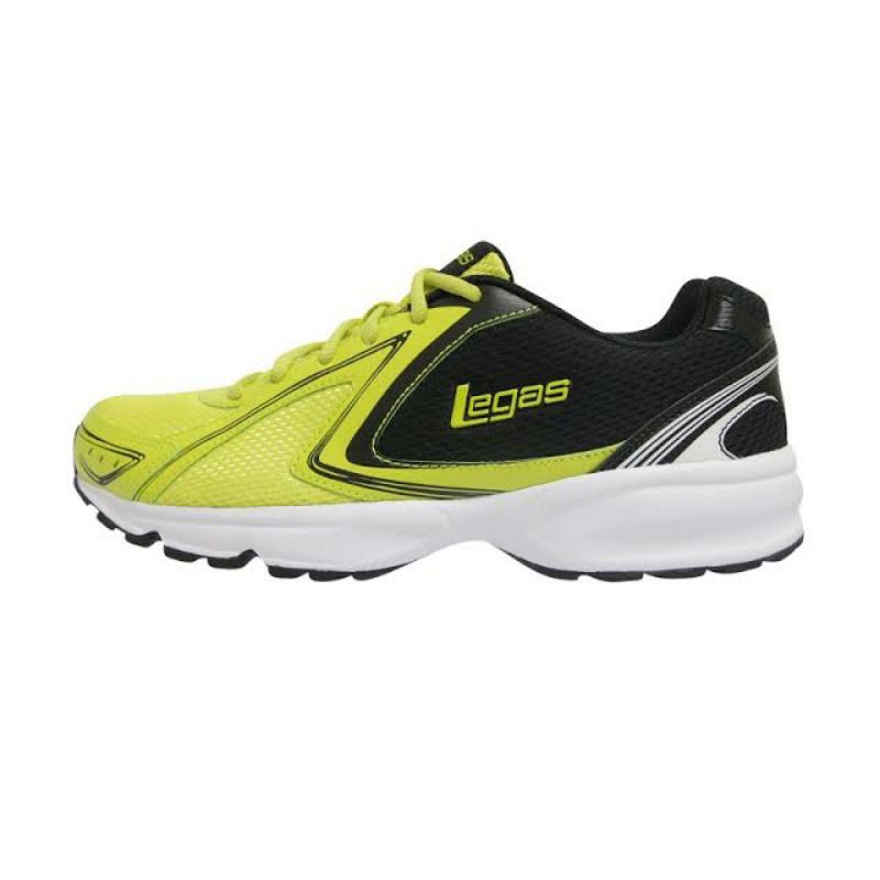 Sepatu League Legas Twister LA M Black Running Shoes Cowo Sneakers Pria Hitam Hijau Original Murah