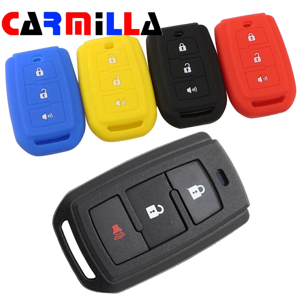 Casing Remot Kunci Mobil 3 Tombol Bahan Silikon 4 Warna Casing Remot Kunci Mobil 3 Tombol Bahan Silikon 4 Warna