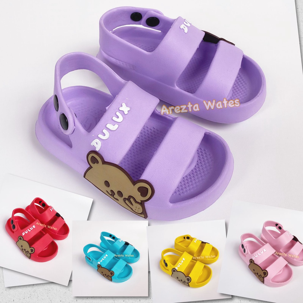 Sandal karet selop slip on anak dulux 391D tali belakang