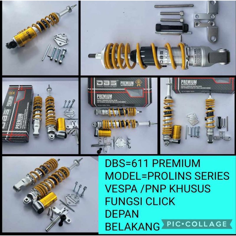 SHOCK VESPA DEPAN BELAKANG DBS 611 PROLINS  SERIES