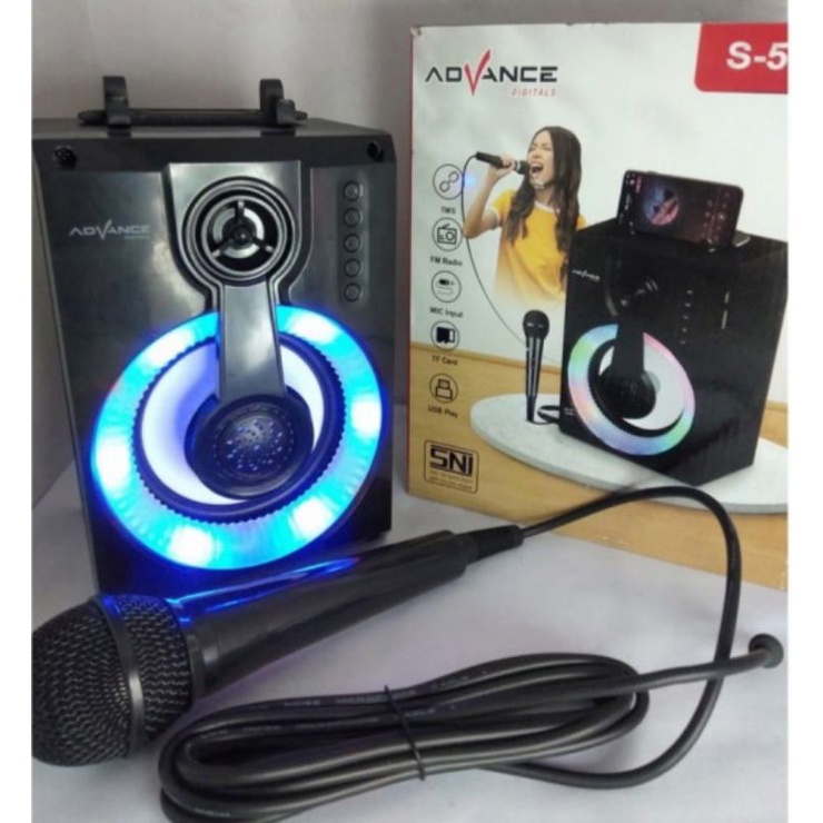 SPEAKER BLUETOOTH PORTABLE ADVANCE S-50/SALON AKTIF MP3 SPEAKER WIRELESS EXTRA SUPER SOUND RADIO FM