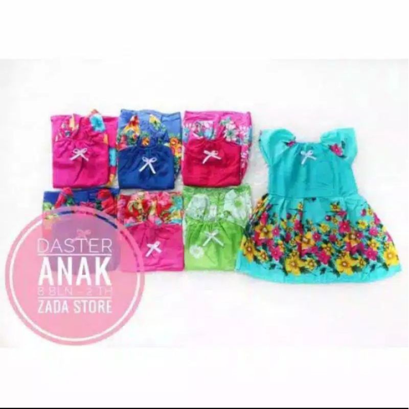 DASTER ANAK PEREMPUAN USIA 1 - 5 TAHUN  / BAJU TIDUR /  MOTIF RANDOM