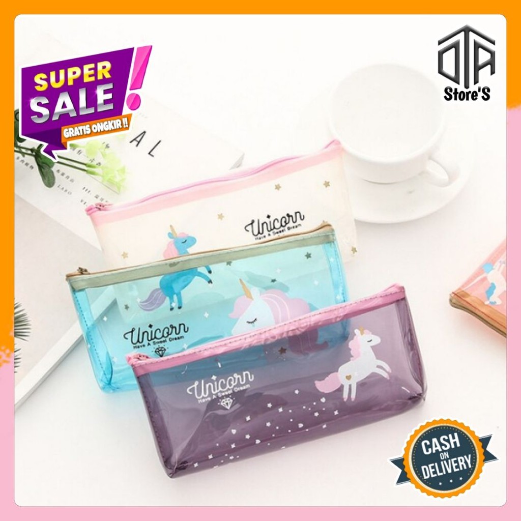 

Tempat Alat Tulis Kotak Pensil Super Unicorn Terbaru Lucu Anak Cewek Menarik Unik Serbaguna