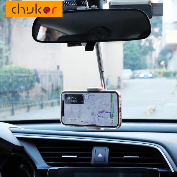 Chuker 2021 Bracket Dudukan iPhone 12 GPS Adjustable Untuk Kaca Spion Mobil