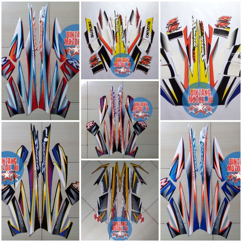 STICKER STRIPPING MOTOR SUZUKI SMASH 110 SR 2005 / STRIPING SMASH LAMA