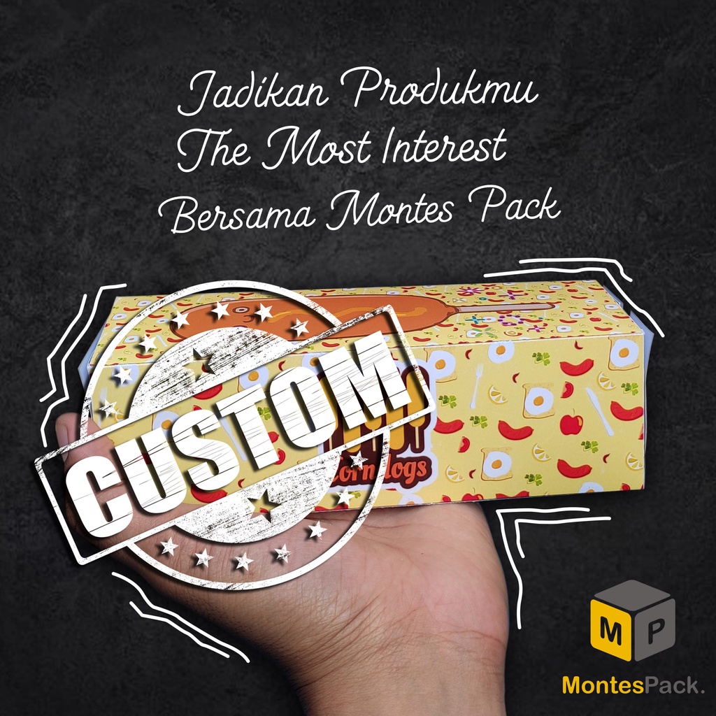Kemasan BOX Corn dog / Tokkebi Hotang Packaging / PRINT CUSTOM