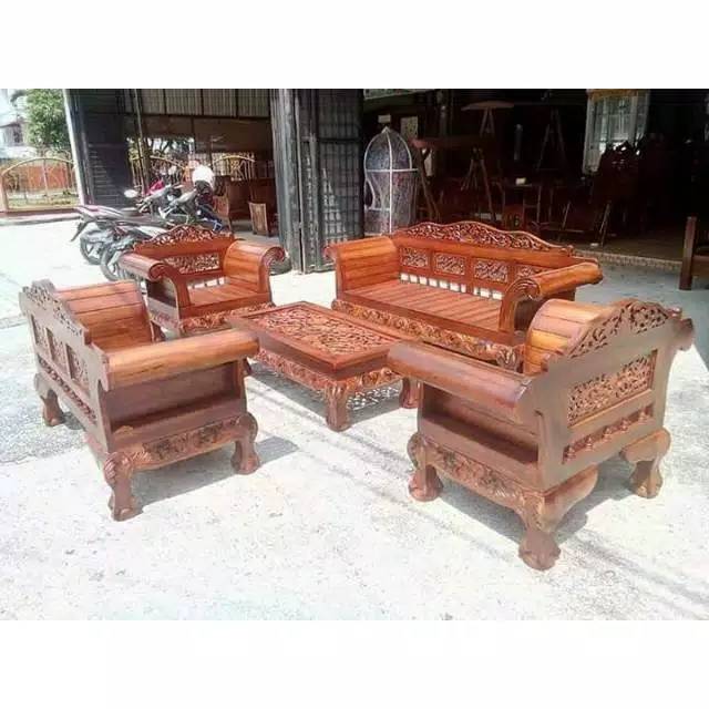 Kursi tamu madura ukuran jumbo kayu jati full ukir