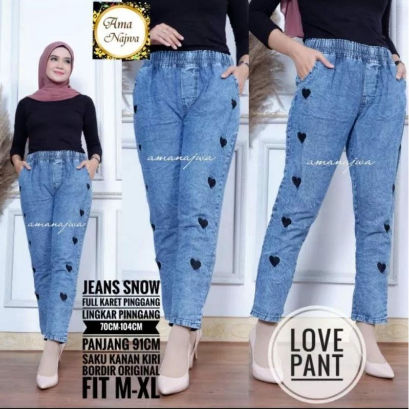 CELANA JINS WANITA TERBARU BAGGY JEANS TERLARIS KEKINIAN BRANDED KULOT CULLOTE HARUKA ALLSIZE TERMURAH  bordir korean karet best seller