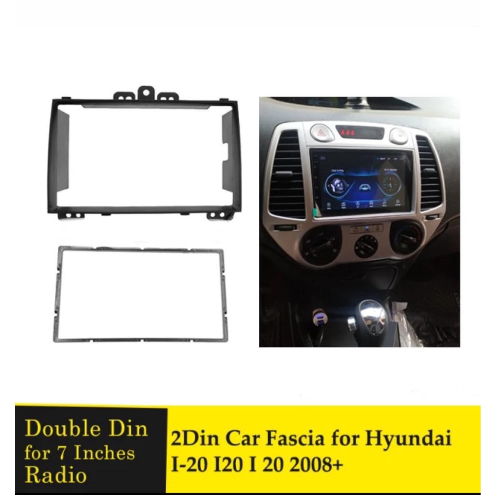 Frame headunit 2din 7 inch Hyundai i20 i-20 2008