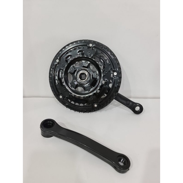 Crank sepeda Besi mtb susun 3 28-38-48t Limitless