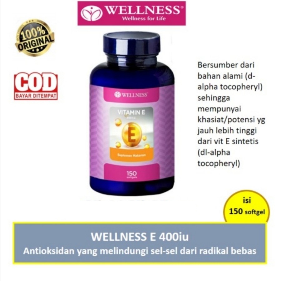 WELLNESS VITAMIN E 400 iu 150 softgels