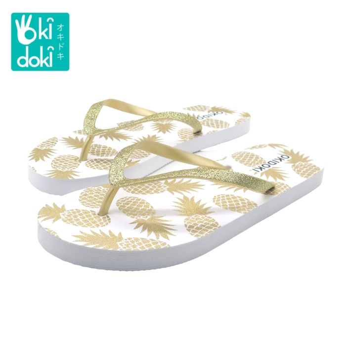 OKIDOKI Lady Slippers Pineapple White 850415D - Sandal Wanita