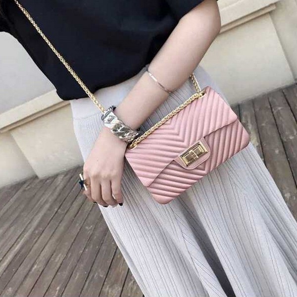 Tas Hangout Selempang Kecil Jelly Mate Pesta Cantik Import - TP17036 Pink