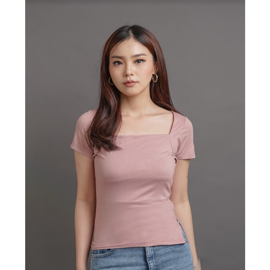 MODAVIE - REGINA Top Kaos Wanita Korean Style Baju Atasan Wanita