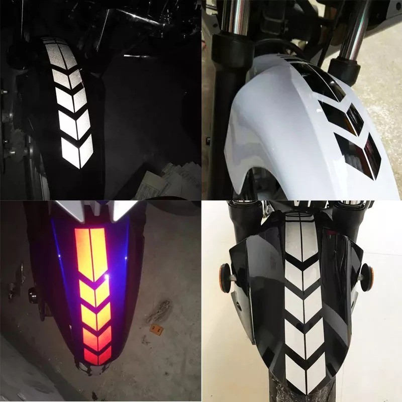 reflektor Reflective Stiker spakbor depan motor sticker nyala Neon