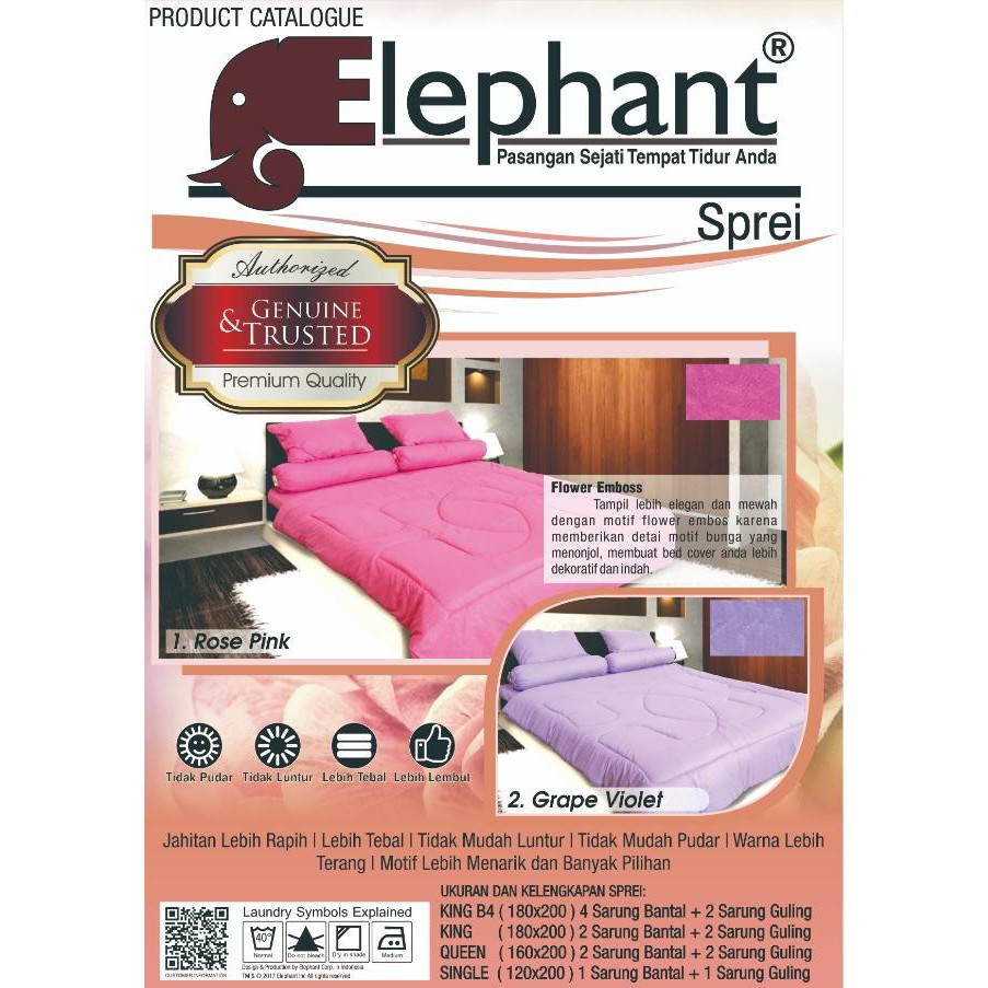 Sprei ELEPHANT polos Jacquard Hotel Bedding King Size Uk 180 180x200