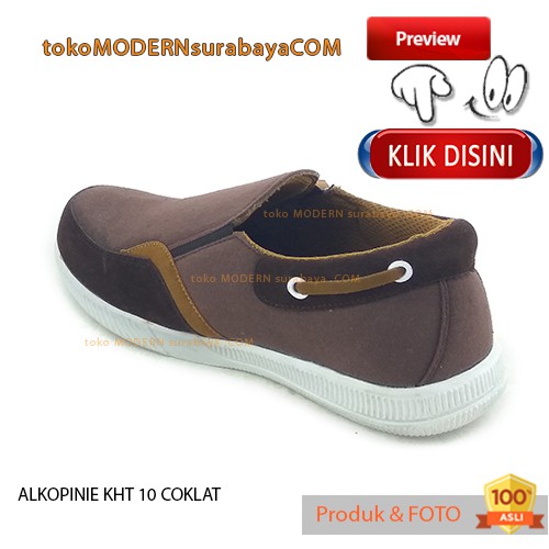 ALKOPINIE KHT 10 COKLAT sepatu anak sepatu slip on