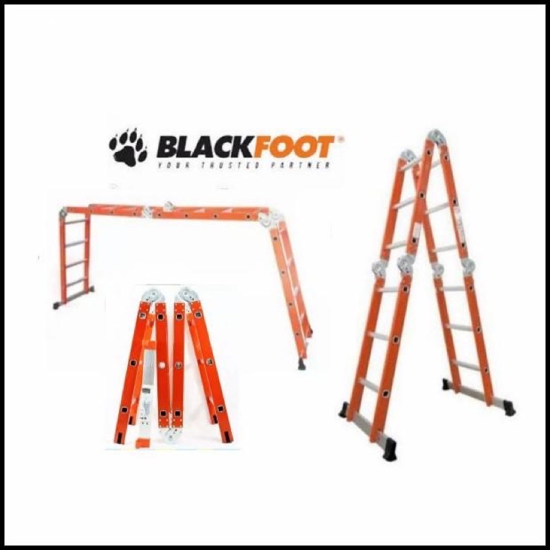 TANGGA LIPAT 5.8 M / ALUMUNIUM MULTIPURPOSE LADDER BLACKFOOT 4x5