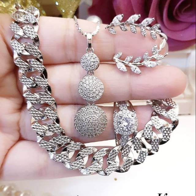 Xuping set perhiasan lapis emas 24k 2514j