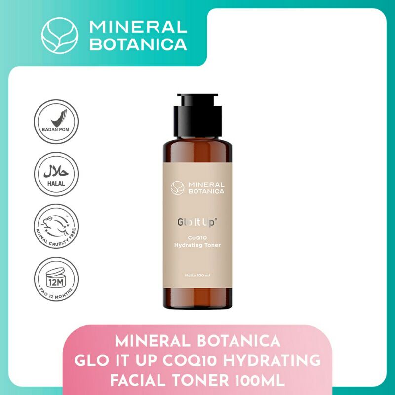 ❤GROSIR❤❤NEW❤Mineral Botanica Glo It Up Coq10 Hydrating Toner 100ml